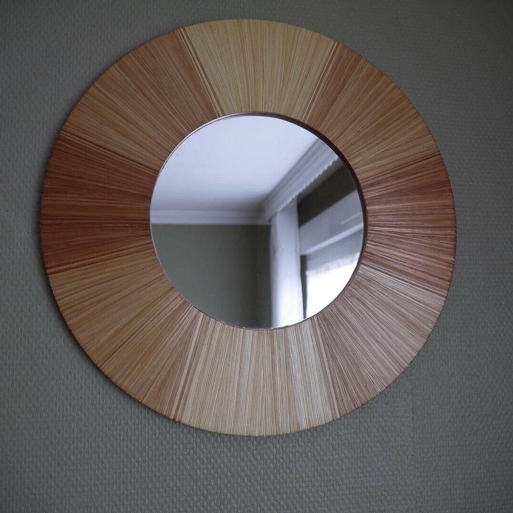 Miroirs - Miroir en marqueterie de paille - L'ATELIER DES CREATEURS