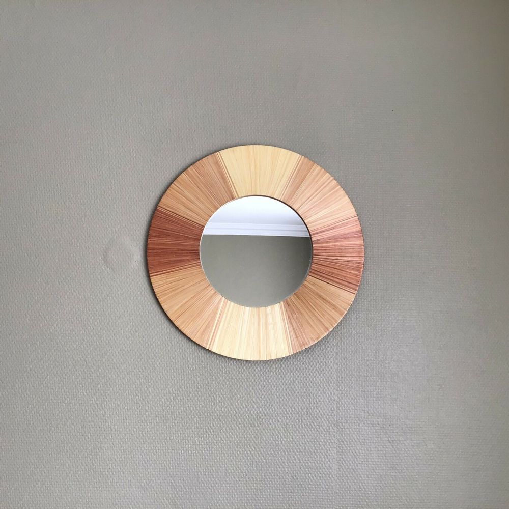 Miroirs - Miroir en marqueterie de paille - L'ATELIER DES CREATEURS