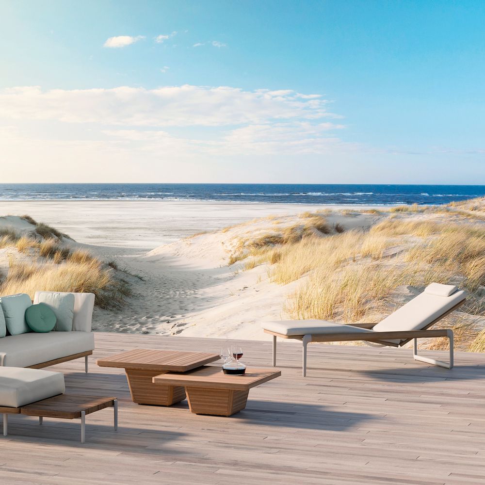 Lawn sofas - Lounger teak - aluminium Flex - MANUTTI