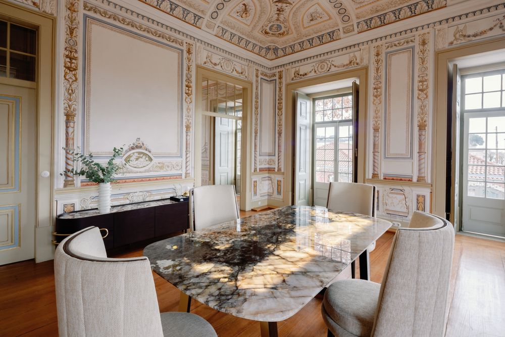 Dining Tables - Greenapple Dining Table, Olisippo Dining Table, Patagonia Granite, Handmade in Portugal - GREENAPPLE DESIGN INTERIORS