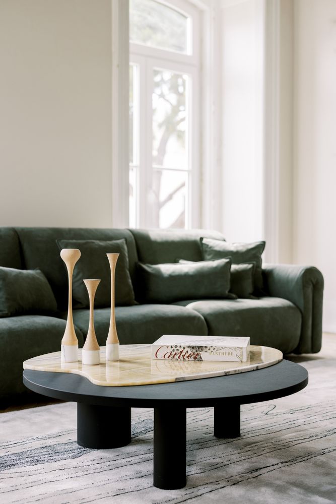 Coffee tables - Greenapple Coffee Table, Bordeira Coffee Table, Shadow Onyx, Handmade in Portugal - GREENAPPLE DESIGN INTERIORS