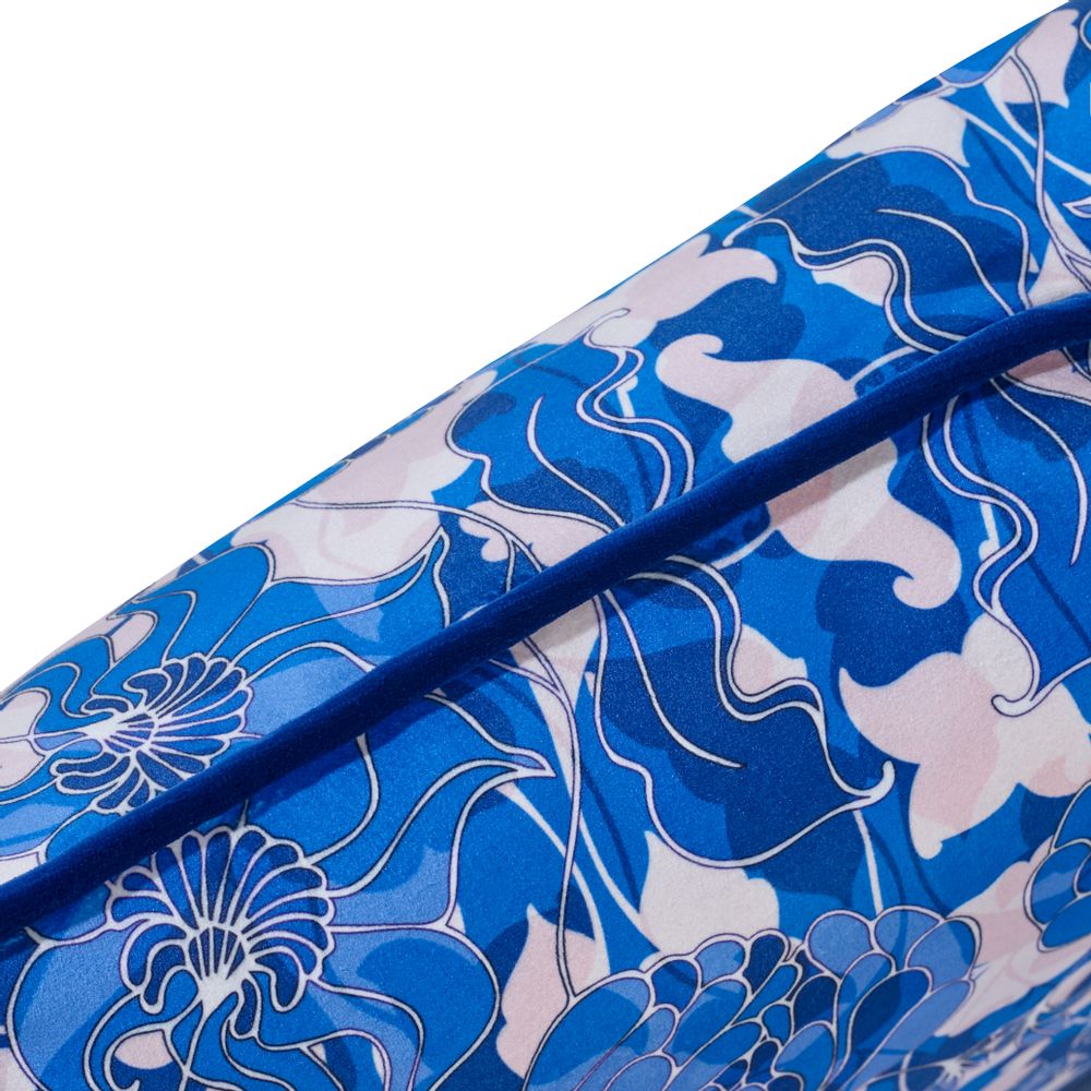 Coussins textile - Coussin en velours « Au Jardin » bleu - AMÉLIE CHOQUET