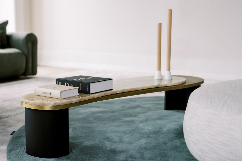 Tables basses - Table basse Greenapple, table basse Armona, Shadow Onyx, fabriquée à la main au Portugal - GREENAPPLE DESIGN INTERIORS