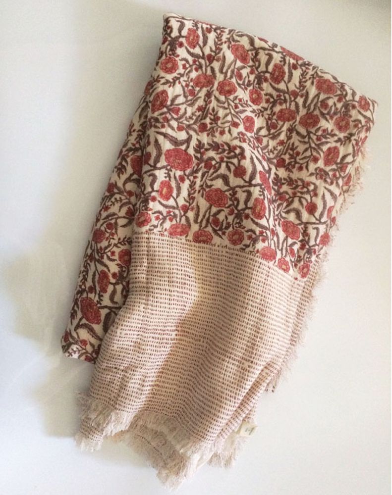 Throw blankets - Throw paisley pink - INKA FRANCE