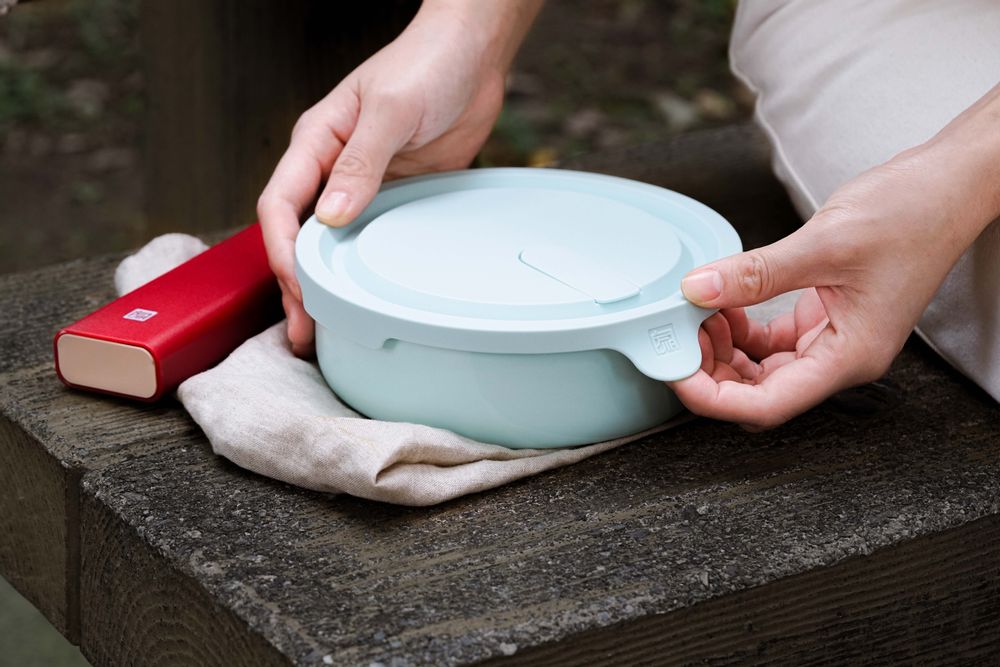 Boîtes de conservation - Boîte à bento en acier inoxydable émaillée allant au micro-ondes - JIA