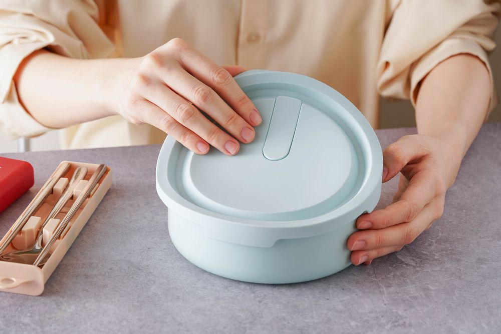 Boîtes de conservation - Boîte à bento en acier inoxydable émaillée allant au micro-ondes - JIA