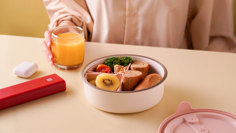 Boîtes de conservation - Boîte à bento en acier inoxydable émaillée allant au micro-ondes - JIA