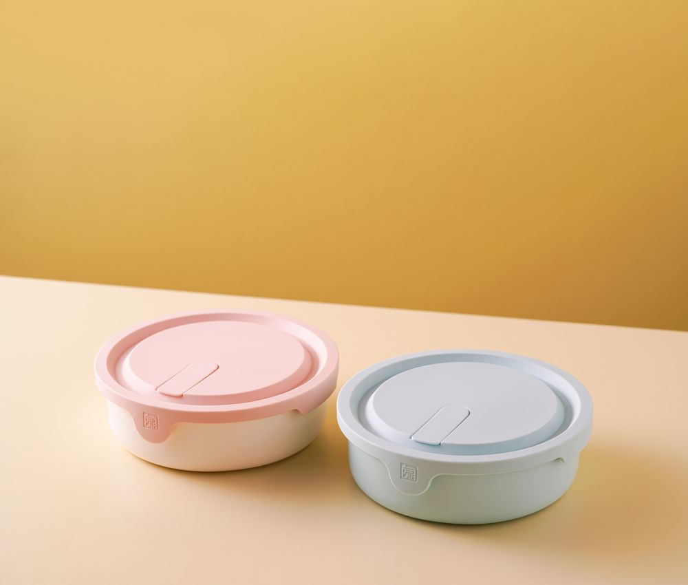 Boîtes de conservation - Boîte à bento en acier inoxydable émaillée allant au micro-ondes - JIA