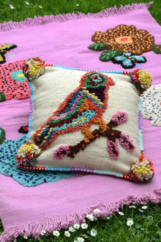 Fabric cushions - Cushions “Nathalie's birds” - PO! PARIS