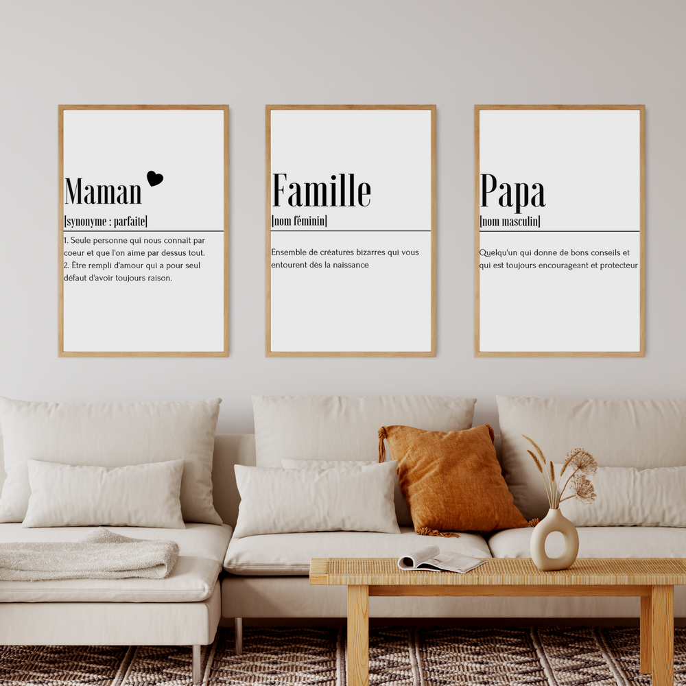 Poster - POSTERS DEFINITIONS FAMILY - L'AFFICHERIE