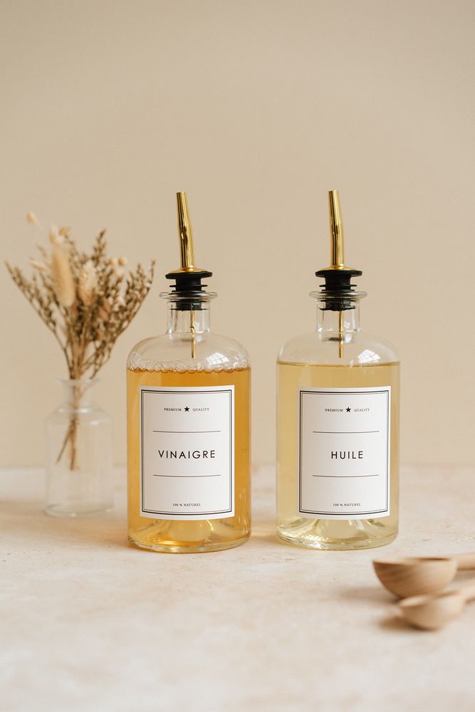Carafes - Bouteille Huile ou Vinaigre - LES FLACONS DE L'APOTHICAIRE