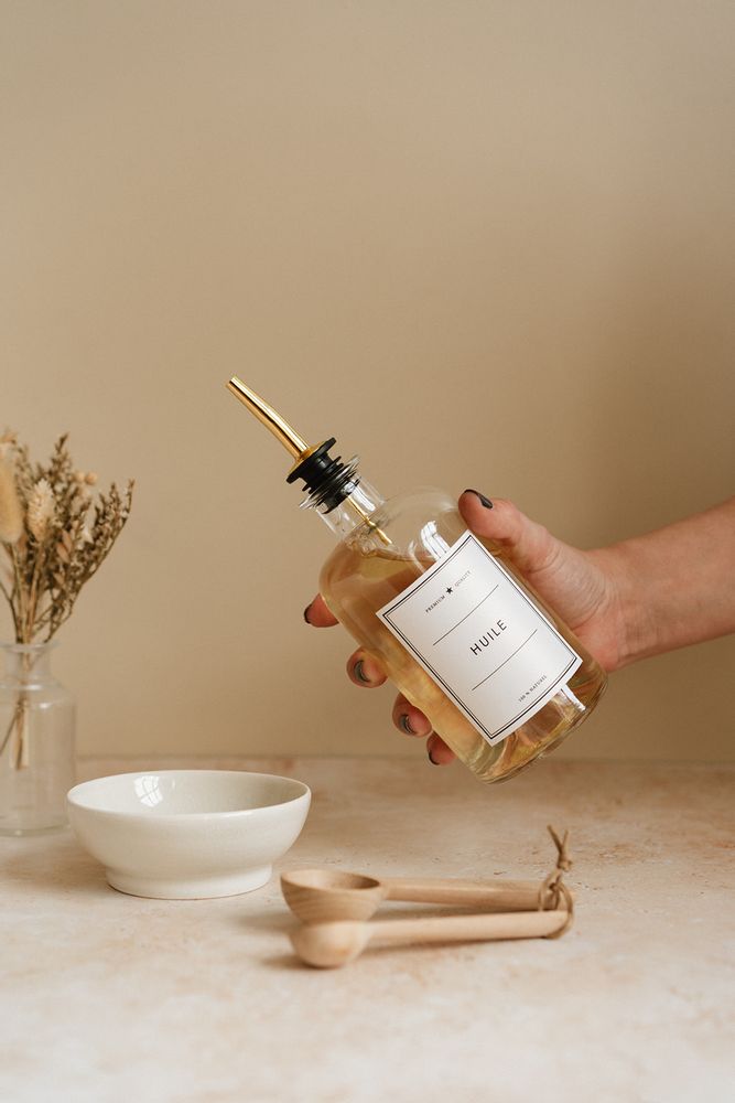 Carafes - Bouteille Huile ou Vinaigre - LES FLACONS DE L'APOTHICAIRE