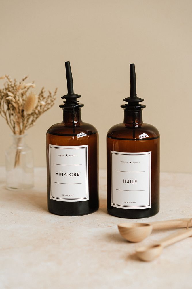 Carafes - Bouteille Huile ou Vinaigre - LES FLACONS DE L'APOTHICAIRE