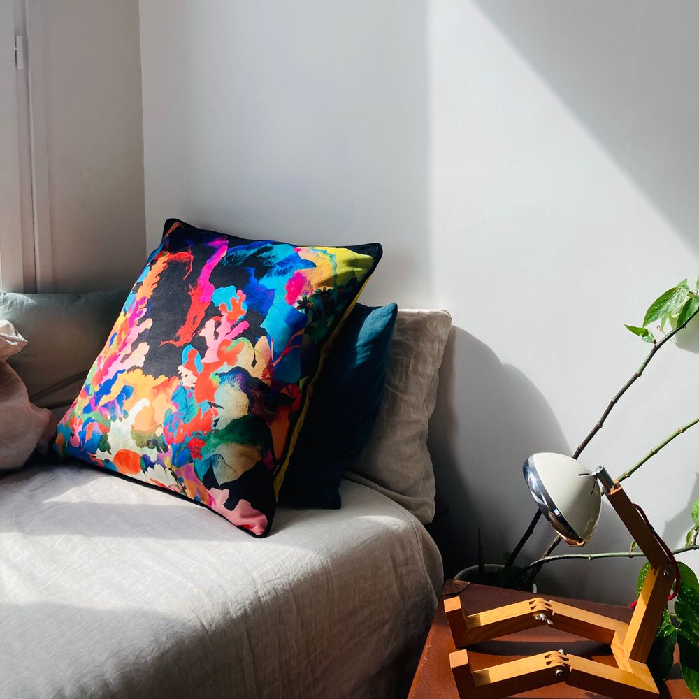Fabric cushions - Pastoral Velvet Cushion - AMÉLIE CHOQUET