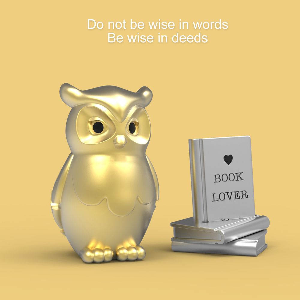 Gifts - Owl & Book Key Chain - METALMORPHOSE