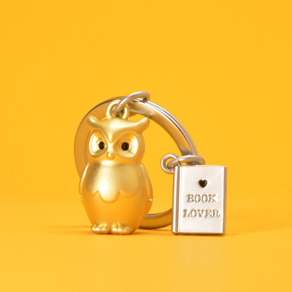 Gifts - Owl & Book Key Chain - METALMORPHOSE