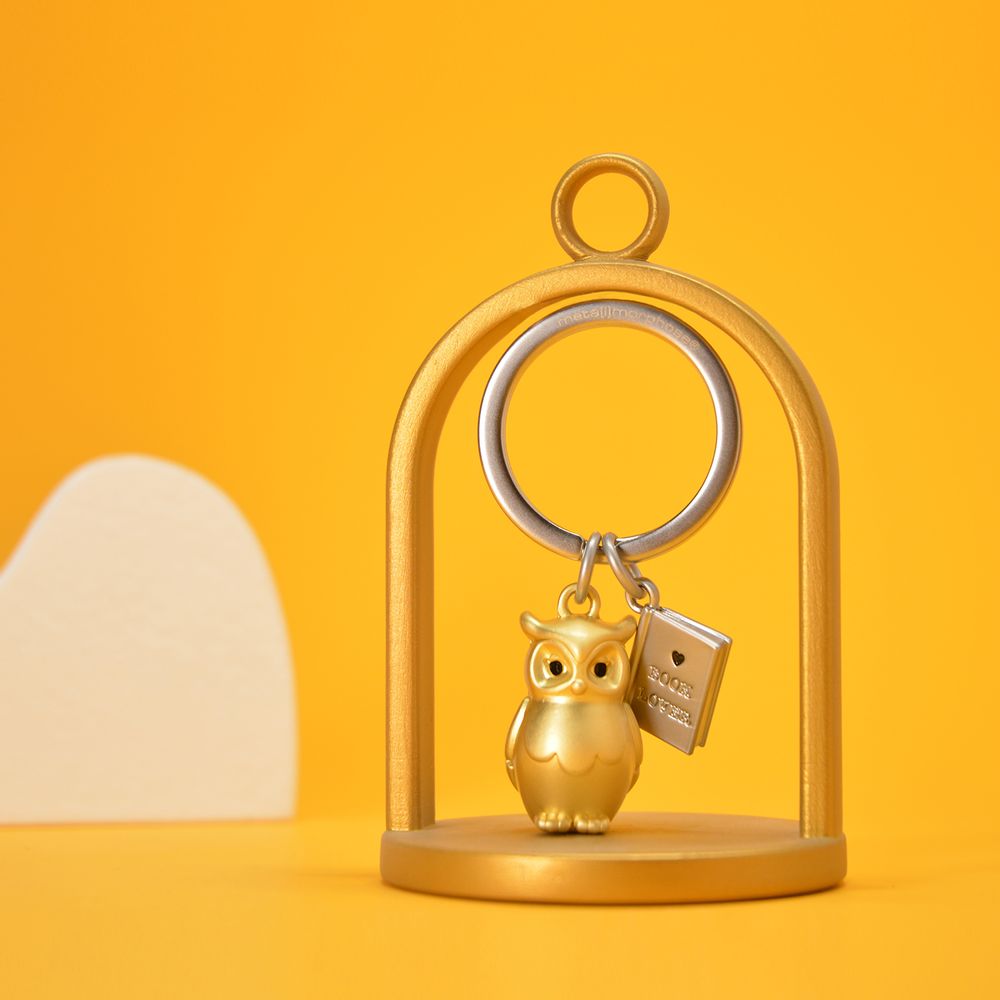 Gifts - Owl & Book Key Chain - METALMORPHOSE
