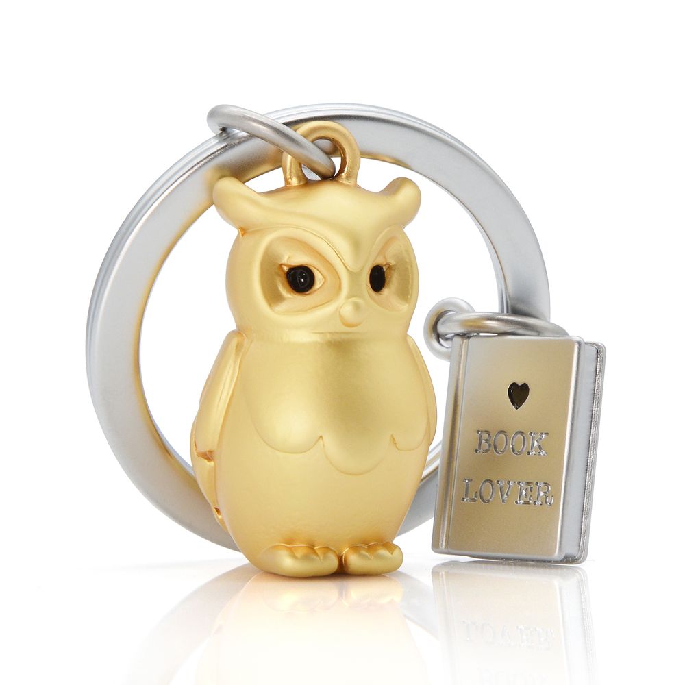 Gifts - Owl & Book Key Chain - METALMORPHOSE