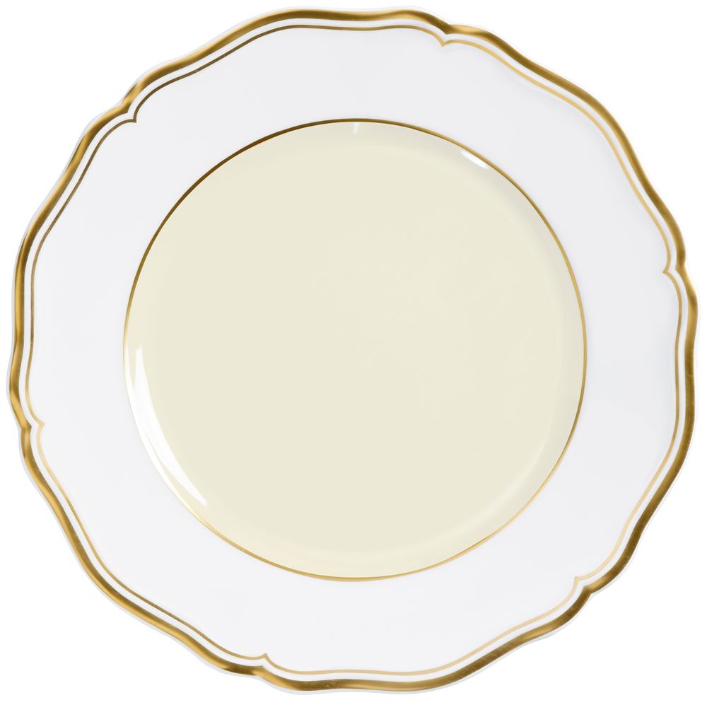 Assiettes au quotidien - Mazurka Ivoire - Assiette plate à aile 22  - RAYNAUD