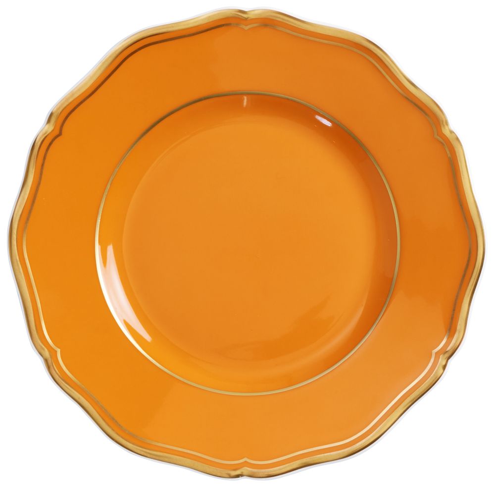 Assiettes de réception - Mazurka Orange - Assiette plate à aile 16  - RAYNAUD