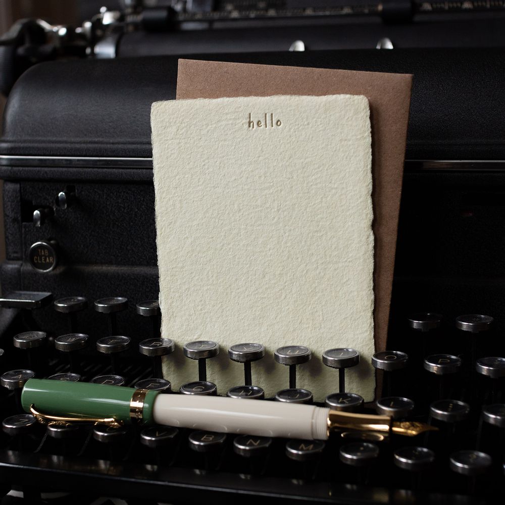 Papeterie - Carte typographique en papier fait main Deckled Note - OBLATION PAPERS AND PRESS