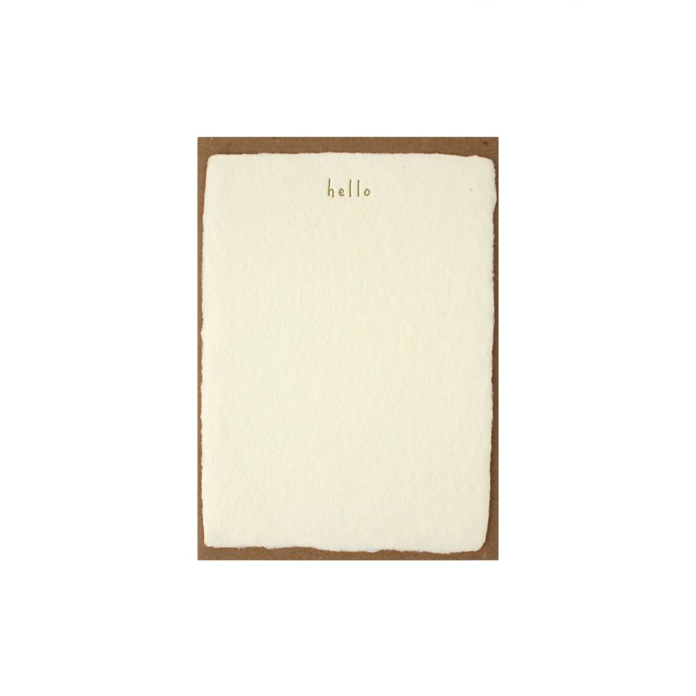 Papeterie - Carte typographique en papier fait main Deckled Note - OBLATION PAPERS AND PRESS