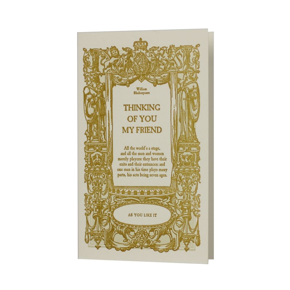 Stationery - English Literature Letterpress Greeting Card - OBLATION PAPERS AND PRESS