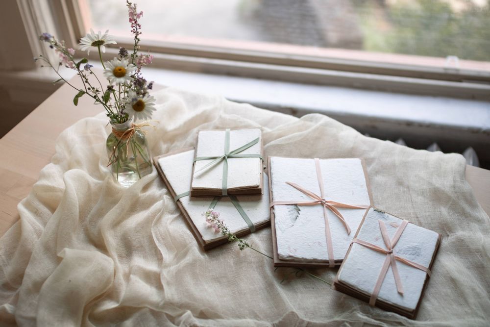 Stationery - Handmade Paper Sheet Packet - OBLATION PAPERS AND PRESS