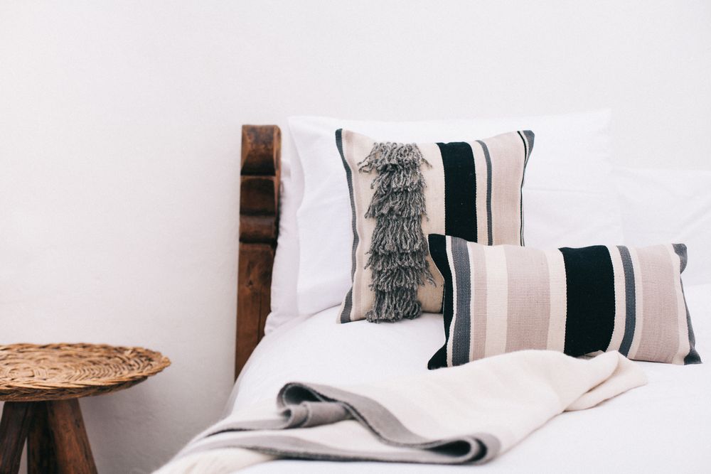 Fabric cushions - Qura Lumbar Pillow by Threads of Peru  - NEST