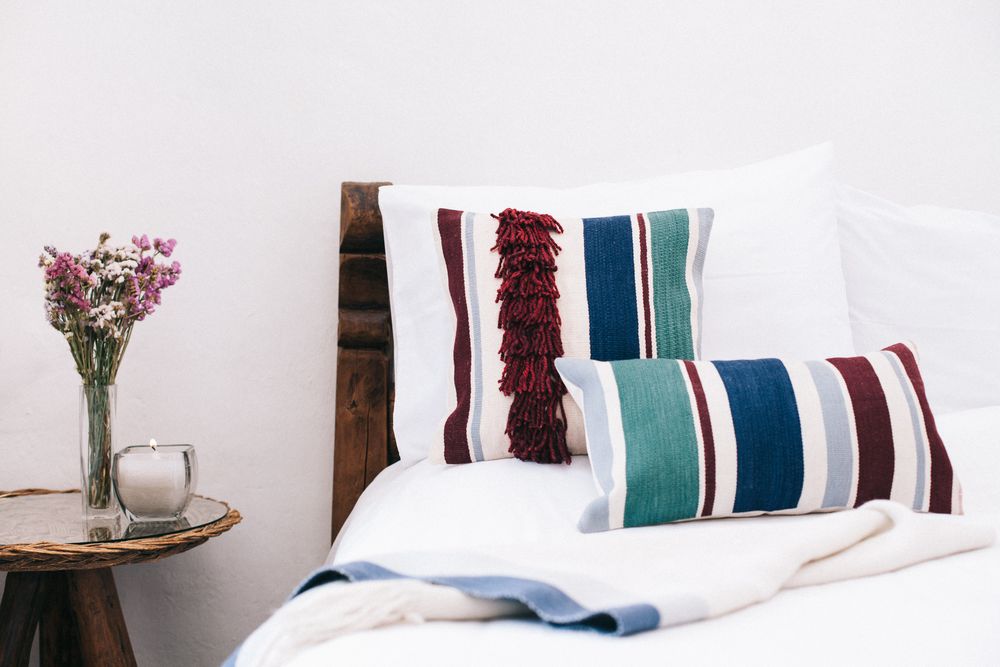 Fabric cushions - Qura Lumbar Pillow by Threads of Peru  - NEST