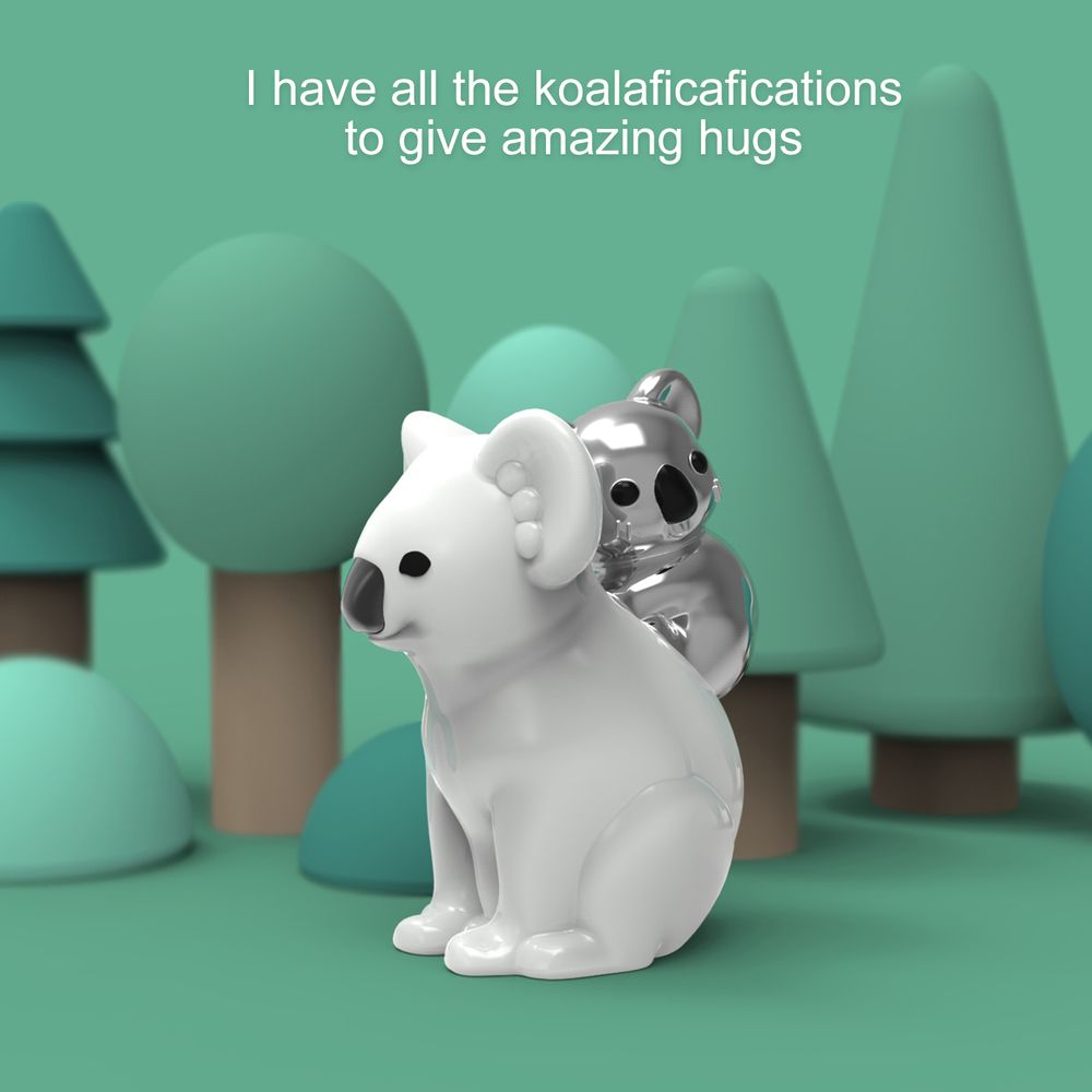 Gifts - Koala mom & baby Keyring - METALMORPHOSE