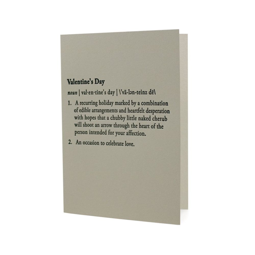 Stationery - Definitions Letterpress Greeting Card - OBLATION PAPERS AND PRESS