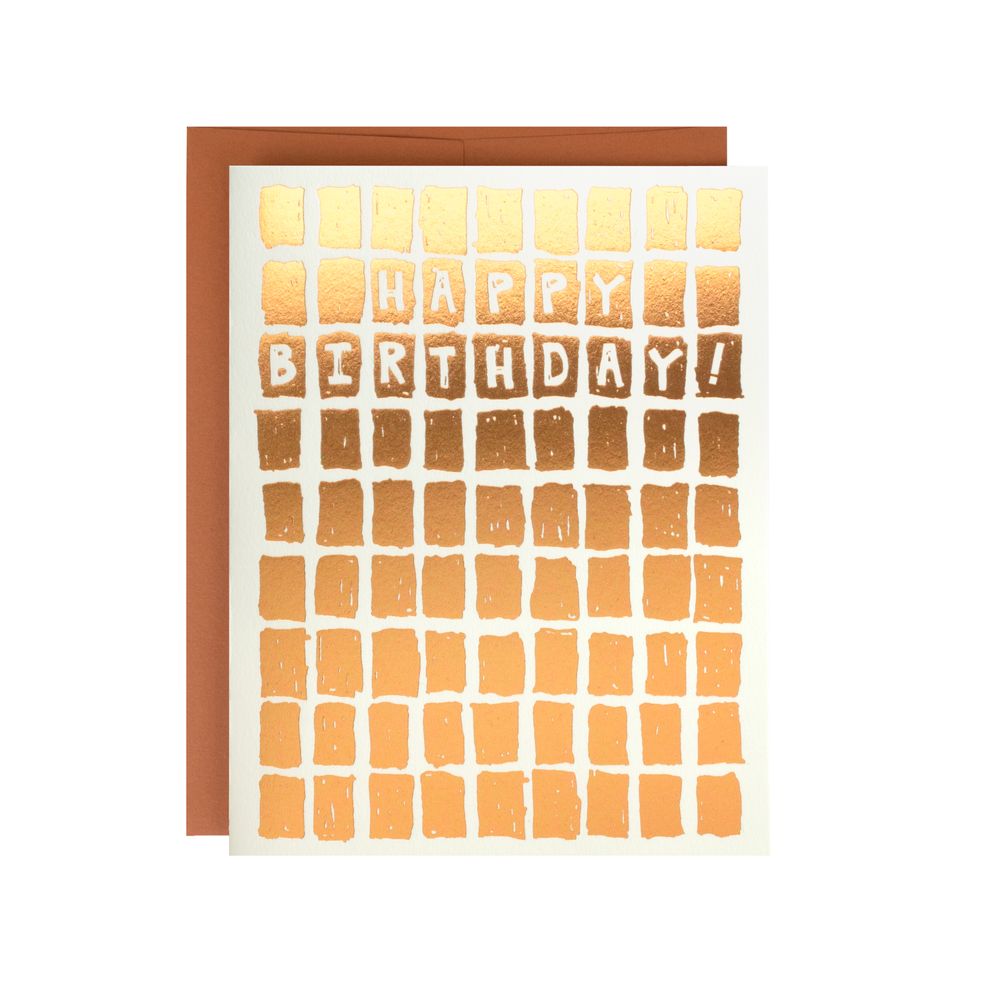 Stationery - Tile Foil Letterpress Greeting Card - OBLATION PAPERS AND PRESS