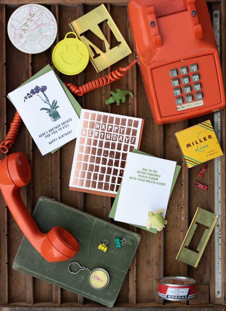 Stationery - Tile Foil Letterpress Greeting Card - OBLATION PAPERS AND PRESS