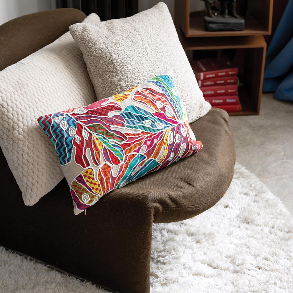 Fabric cushions - Embroidered cushion - MAISON VIVARAISE – SDE VIVARAISE WINKLER