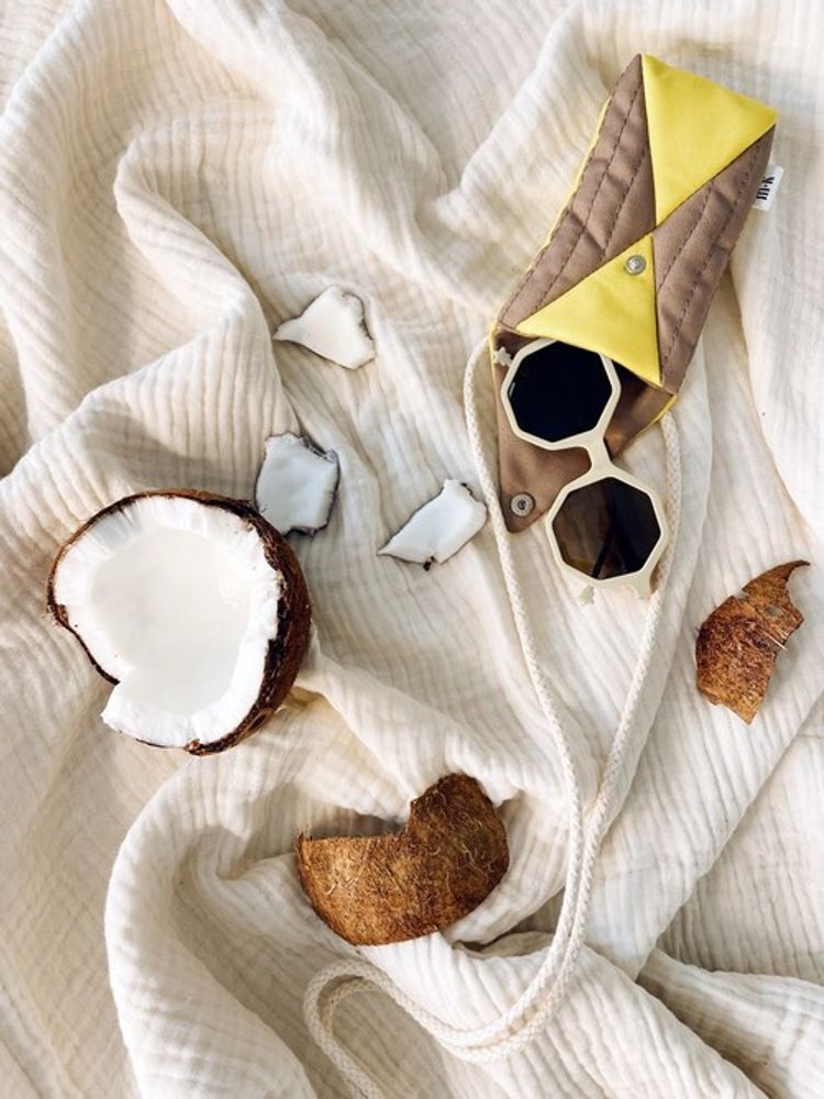Glasses - Combo: Cream Sunglasses + Multipurpose pouch - MINI KYOMO