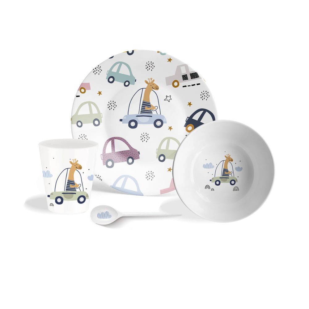 Children's mealtime - Kids Sweet Goose & Crazy Cars Sets - FERN&CO.