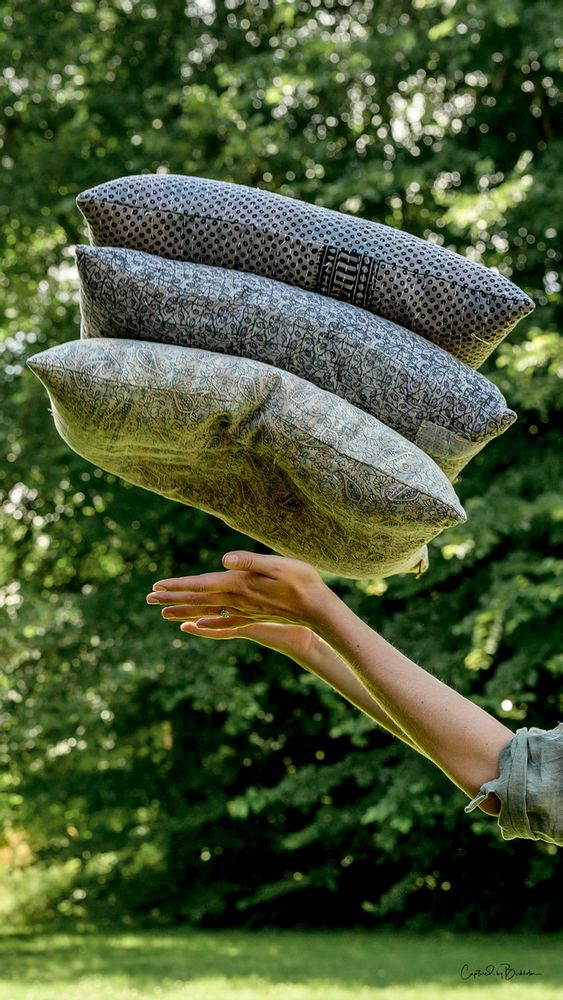 Coussins textile - Coussin Sari Kantha - QUOTE COPENHAGEN APS