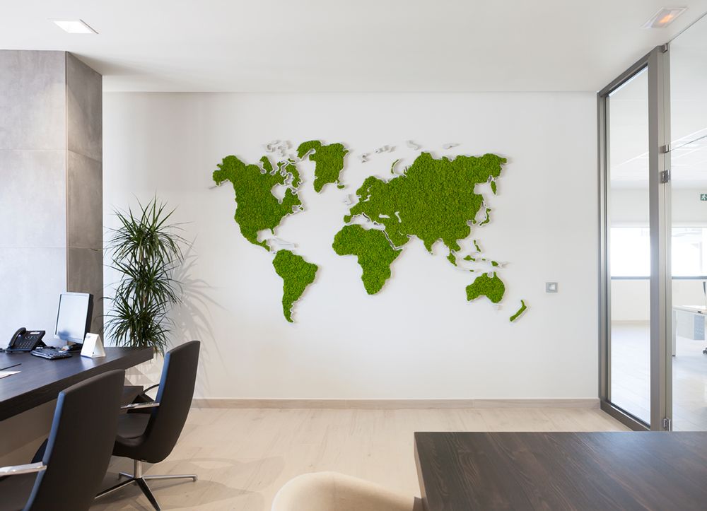 Revêtements muraux - Carte du monde - Green Wold - GREENAREA
