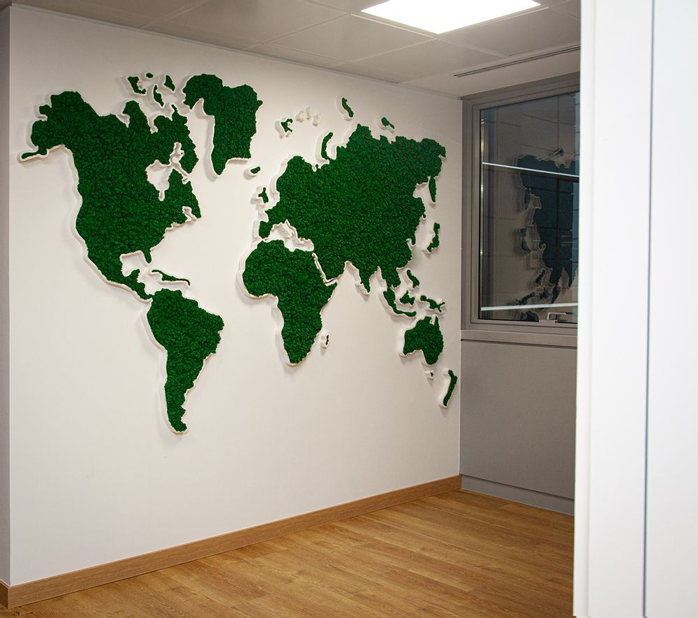 Revêtements muraux - Carte du monde - Green Wold - GREENAREA