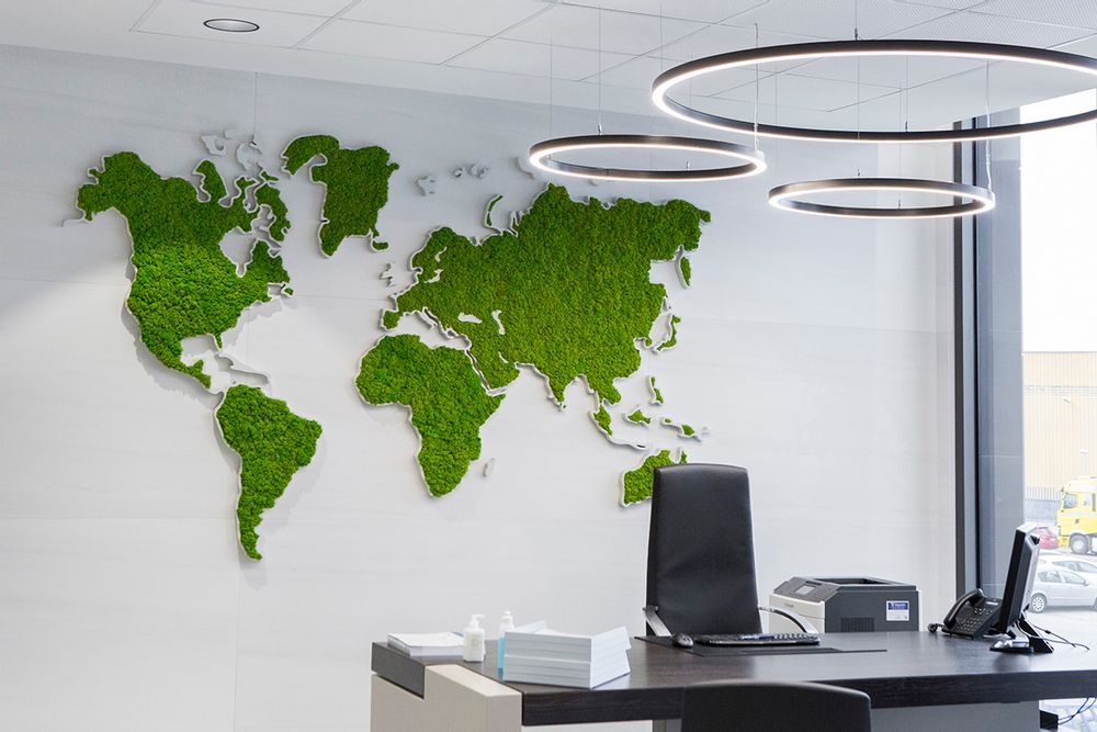 Revêtements muraux - Carte du monde - Green Wold - GREENAREA