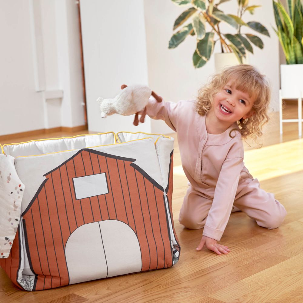 Soft toy - LÄSSIG Activity Toy Blanket & Knitted Baby Comforter GOTS Tiny Farmer - LASSIG GMBH