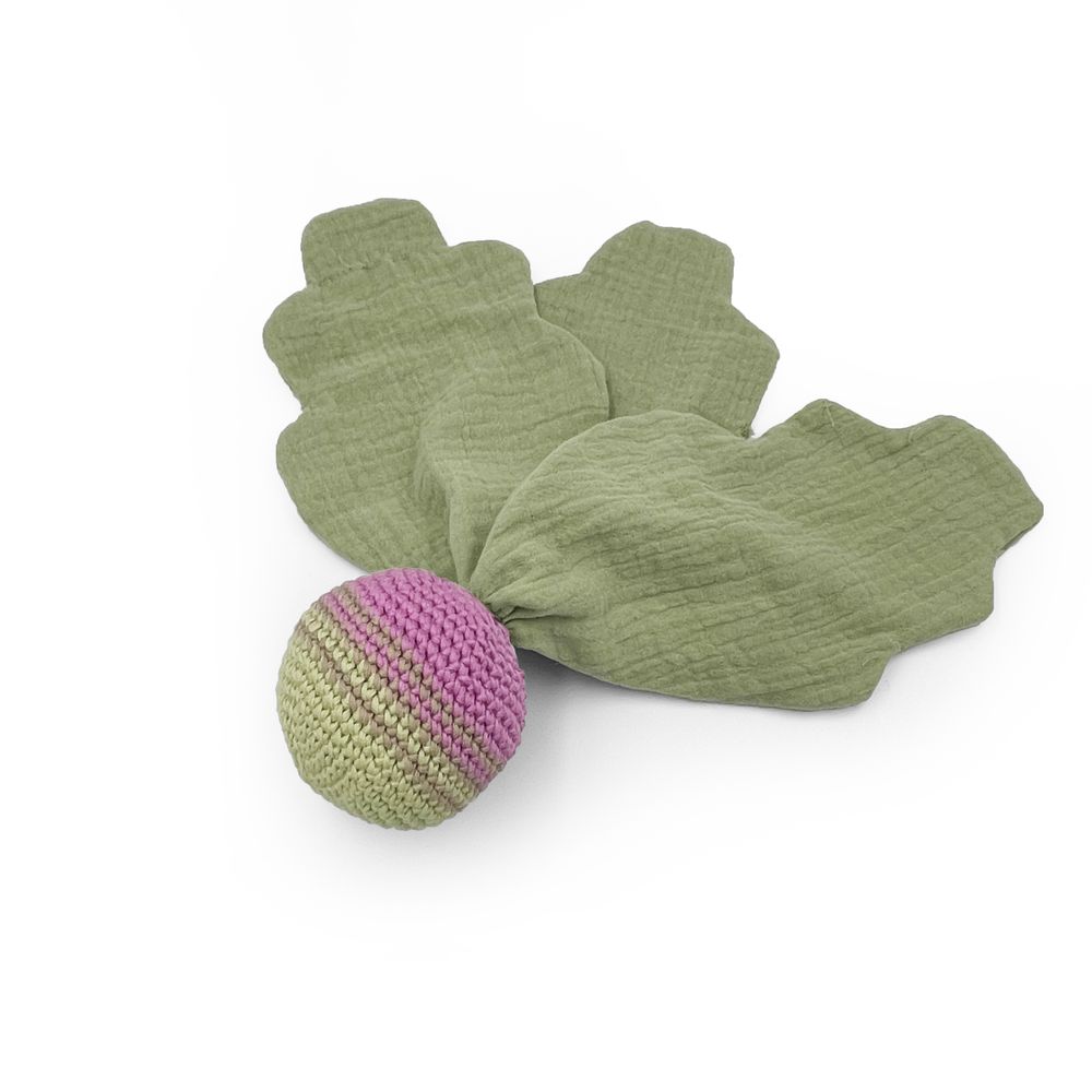 Jouets enfants - LE NAVET RAYÉ VIOLET - DOUDOU EN COTON BIO - MYUM - THE VEGGY TOYS