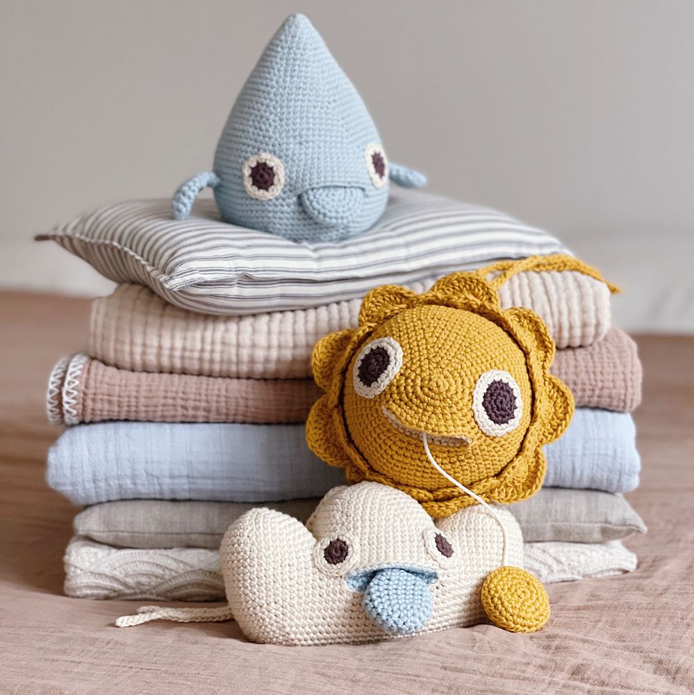 Toys - WALTER DROP - MUSIC BOX 100% ORGANIC COTTON - MYUM - THE VEGGY TOYS