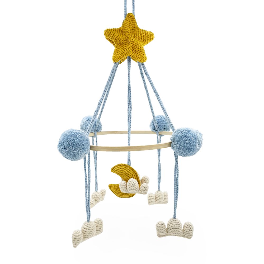 Objets de décoration - CIEL DE NUIT - MOBILE POUR BÉBÉ EN COTON BIO - MYUM - THE VEGGY TOYS
