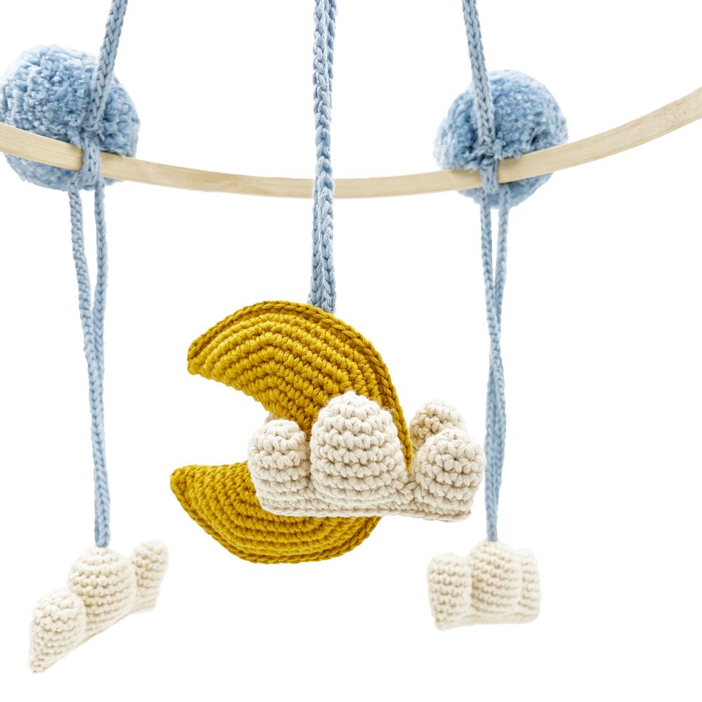 Objets de décoration - CIEL DE NUIT - MOBILE POUR BÉBÉ EN COTON BIO - MYUM - THE VEGGY TOYS