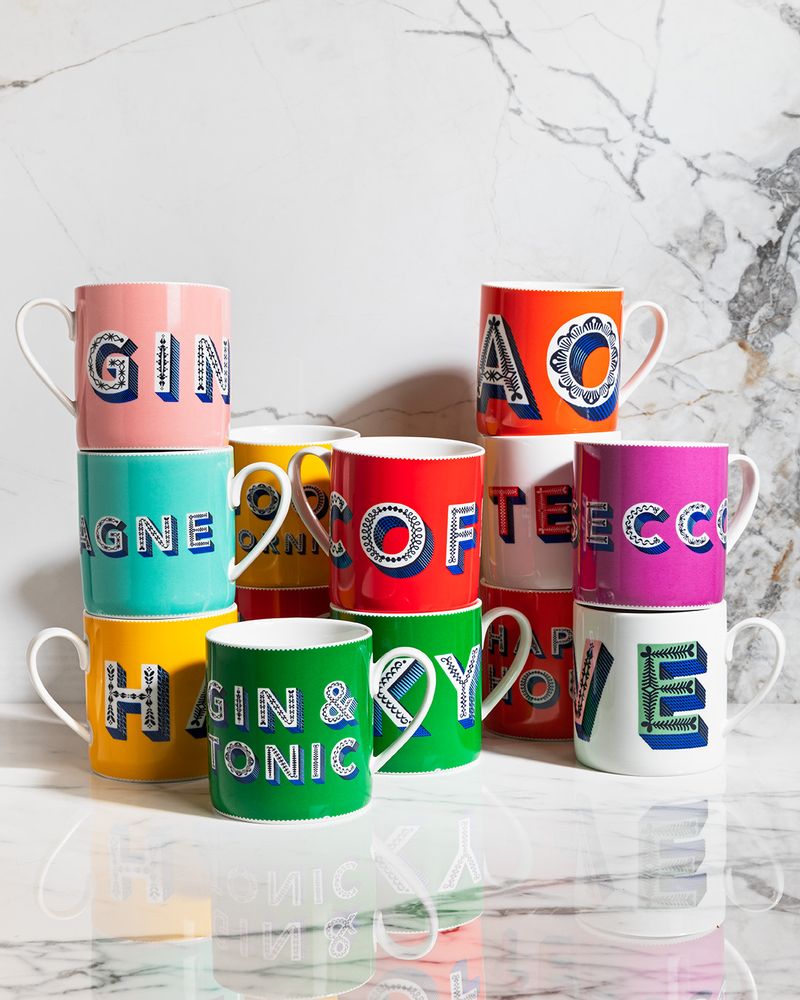 Trays - Mug - Fine Porcelain - Gin - JAMIDA OF SWEDEN