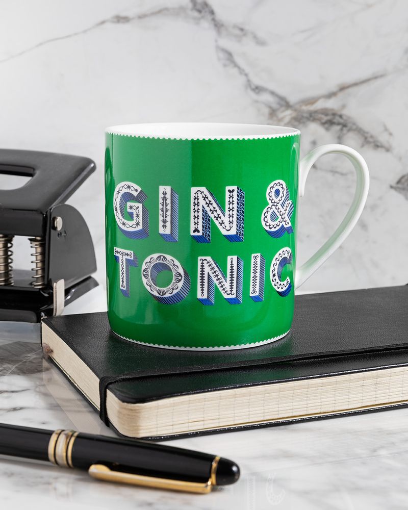 Trays - Mug - Fine Porcelain - Gin & tonic - JAMIDA OF SWEDEN