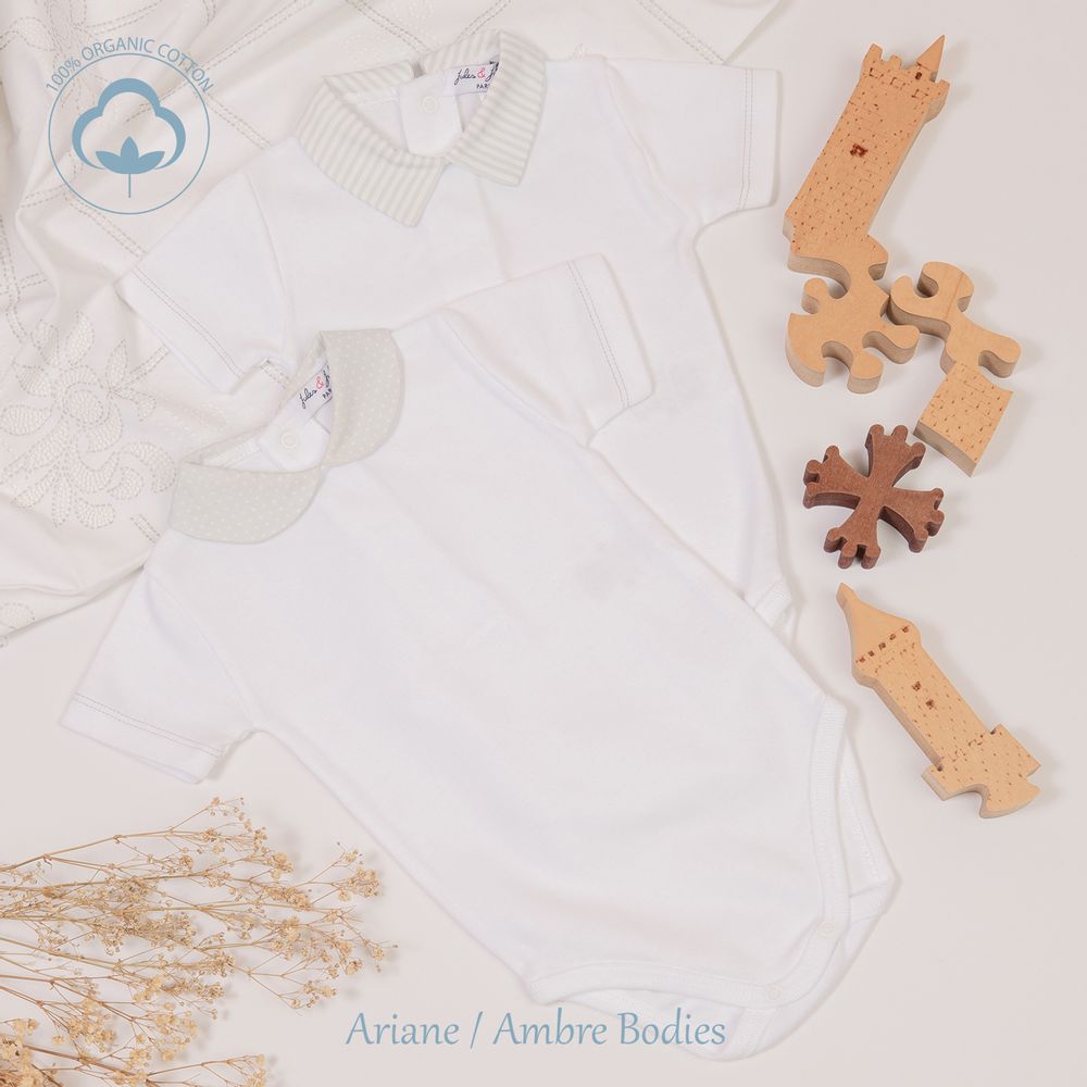 Vêtements enfants - LIGNE BÉBÉ EN COTON BIOLOGIQUE PETIT JULS - Personnalisable - JULES & JULIETTE PARIS