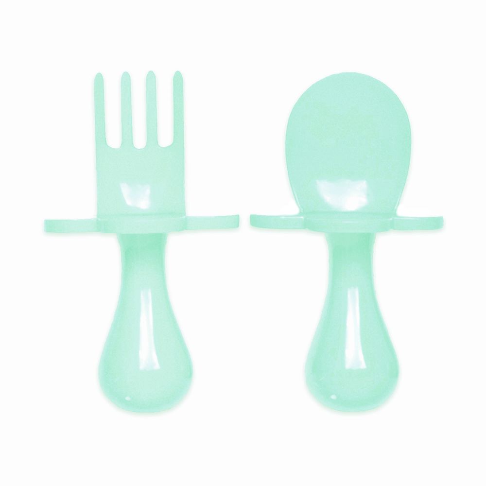 Repas pour enfant - Couverts ergonomiques avec manche court et colerette de protection - BABIREVA
